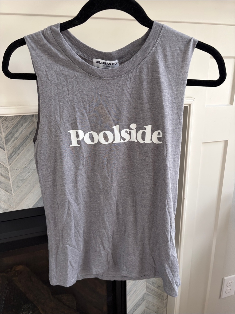Suburban Riot • Poolside Gray Tee Tank S - Picture 2 of 4